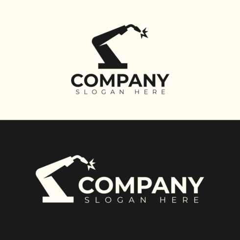 Welding Robot Arm Logo Design | Industrial Robotics, Automation & Manufacturing Vector cover image.