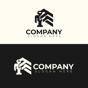 Geometric Robot & Building Architectural Logo Design | AI Robotics, Construction & Smart Technology Vector cover image.