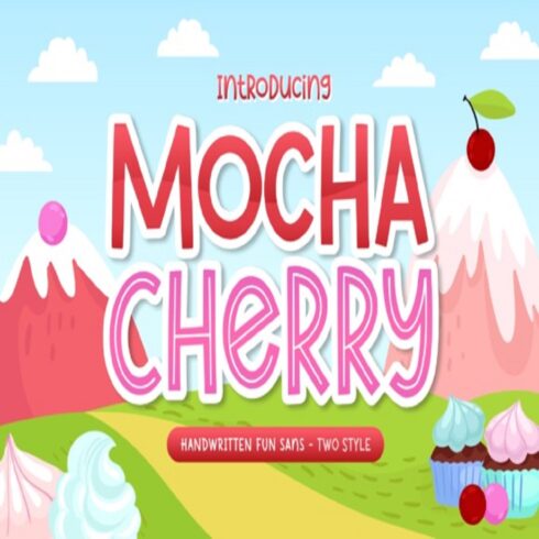 Mocha Cherry Font – Free Playful Display Font for Commercial Use cover image.