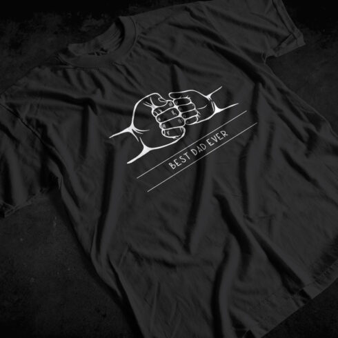 Best Dad Ever Fist Bump Graphic Design – Minimalist Fatherhood Typography cover image.
