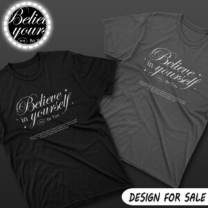 Believe in Yourself Elegant Script Design – Minimalist Motivational Graphic cover image.