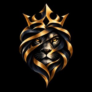 Royal Lion Optical Illusion Logo – Luxury Streetwear & T-Shirt Design cover image.