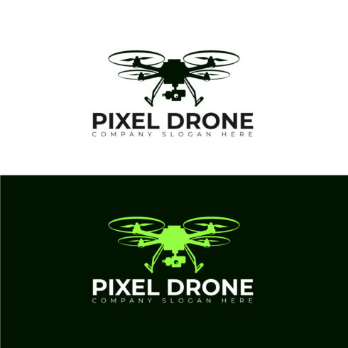 Drone Logo Template | Pixel Drone Technology Logo cover image.