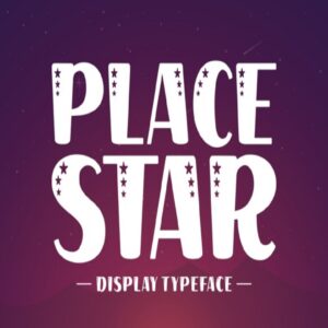 Place Star Font – Free Chic Display Font for Commercial Use cover image.