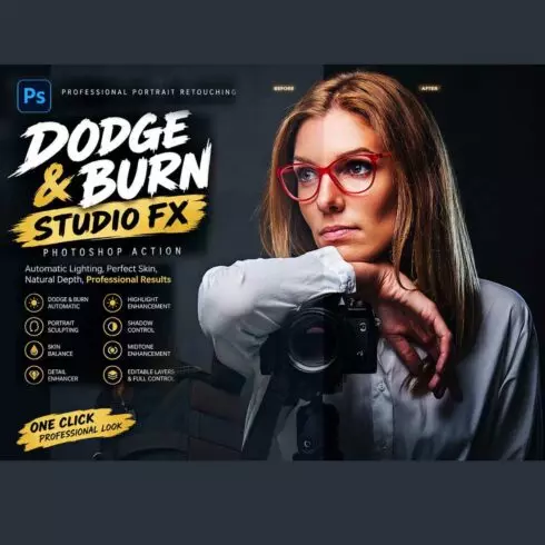 DODGE & BURN STUDIO FX Ps Action cover image.