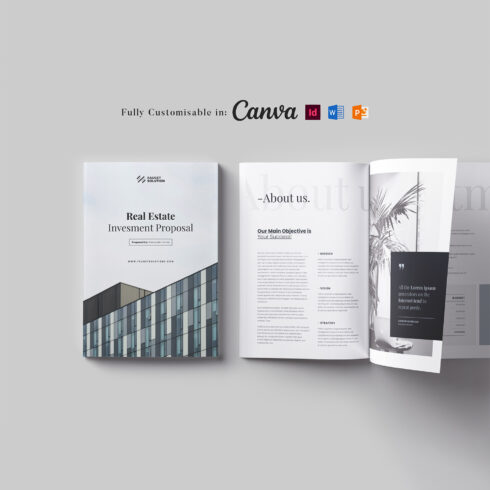 Business Proposal Template: Project Proposal, Case Study Brochure, Company Profile, Annual Report, Marketing Proposal Template (Editable in MS Word, Canva, InDesign, PowerPoint) cover image.