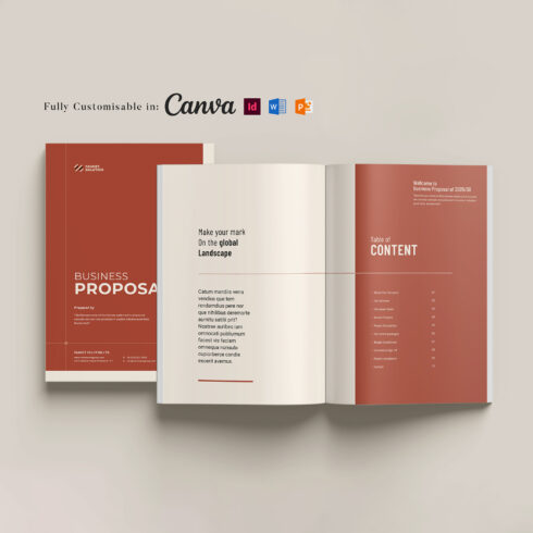 Business Proposal Template: Project Proposal, Case Study Brochure, Company Profile, Annual Report, Marketing Proposal Template (Editable in MS Word, Canva, InDesign, PowerPoint) cover image.