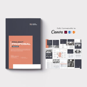 Business Proposal Template: Project Proposal, Case Study Brochure, Company Profile, Annual Report, Marketing Proposal Template (Editable in MS Word, Canva, InDesign, PowerPoint) cover image.