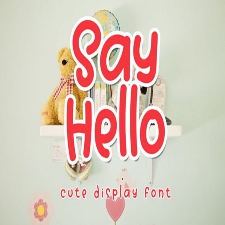 Download Say Hello Font Free – Fresh & Sweet Display Typography cover image.