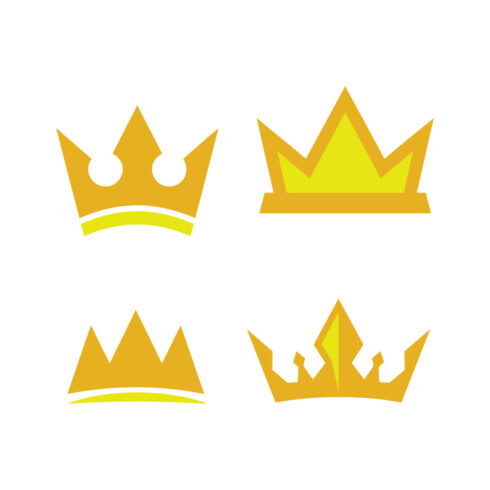 Set of Golden Crown Vector Designs cover image.