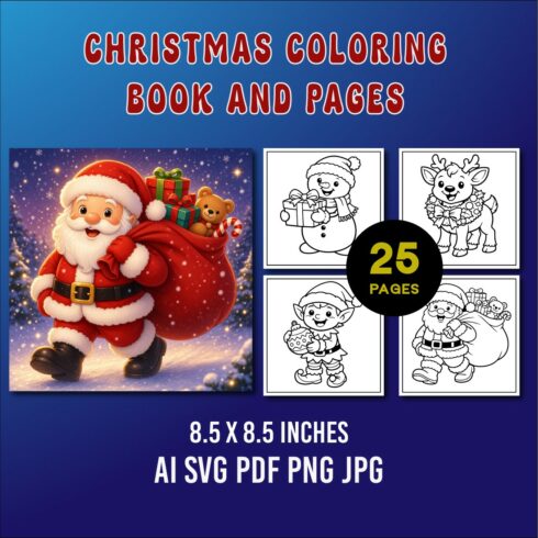 Christmas Coloring Pages for Kids cover image.