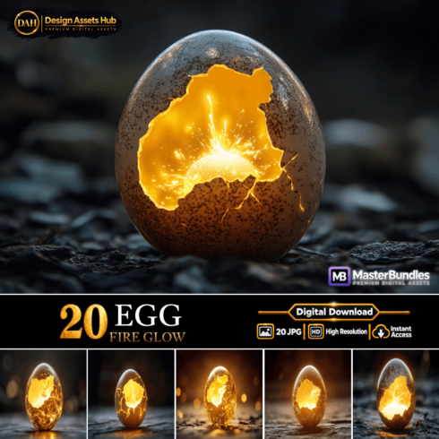 EGG FIRE GLOW AND MAGICAL CREATURE CONCEPT BACKGROUNDS cover image.