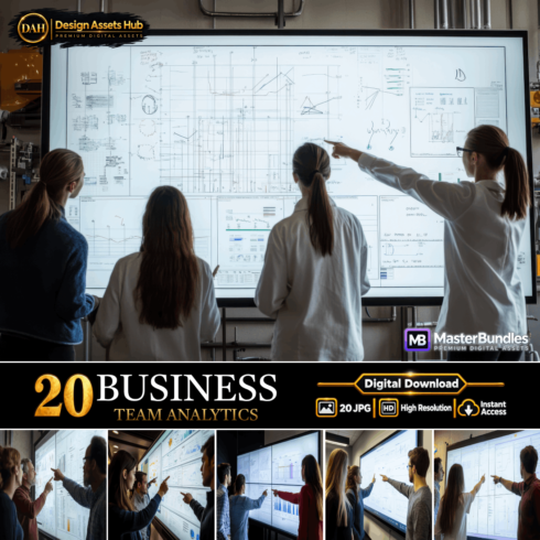BUSINESS TEAM ANALYTICS: Corporate Team Data Analysis and Interactive Display Backgrounds cover image.