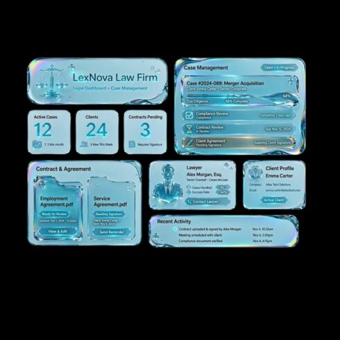 47x Liquid Glass UI Kit - Ultimate Clean Holographic Bundle cover image.