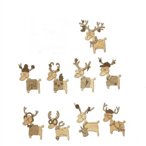 Beautiful reindeer ornaments for the Christmas tree cover image.