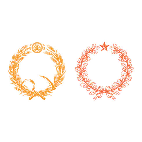 Elegant Golden Botanical Wreath Collection cover image.