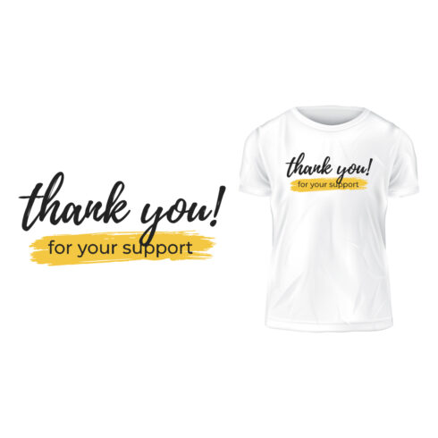 Thank You for Your Support Elegant Typography Design cover image.