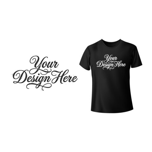 Black Short-Sleeve T-Shirt Custom Design cover image.
