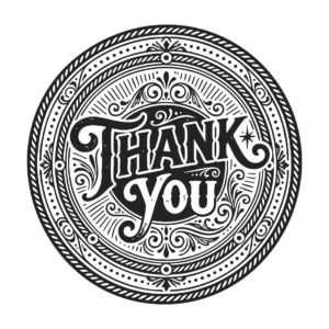 Thank You for Your Support Elegant Typography Design cover image.