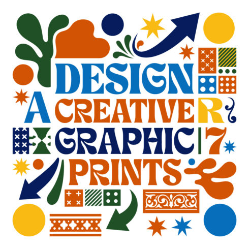Abstract Retro Typography Collage Design A Creative Graphic Prints Vector Illustration cover image.