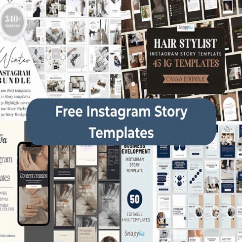 Free Instagram Story Templates Bundle โ Travel & Mental Health Canva Social Media Kit cover image.
