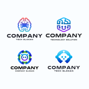 tech company logo design cover image.