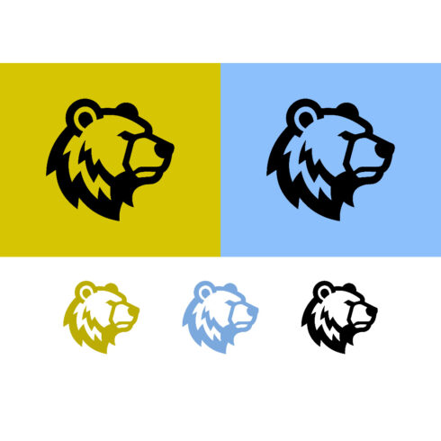 Bear head emblem logo design illustration cover image.