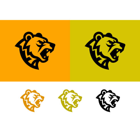 Aggressive bear head logo design fierce look cover image.