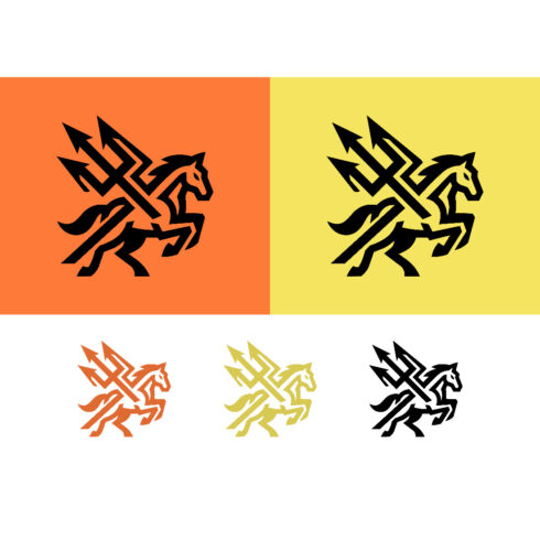 Pegasus wings logo design orange yellow cover image.