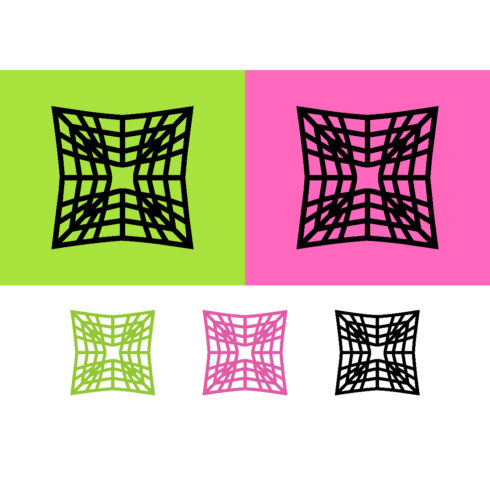 Warped grid pattern on lime green and pink backgrounds cover image.