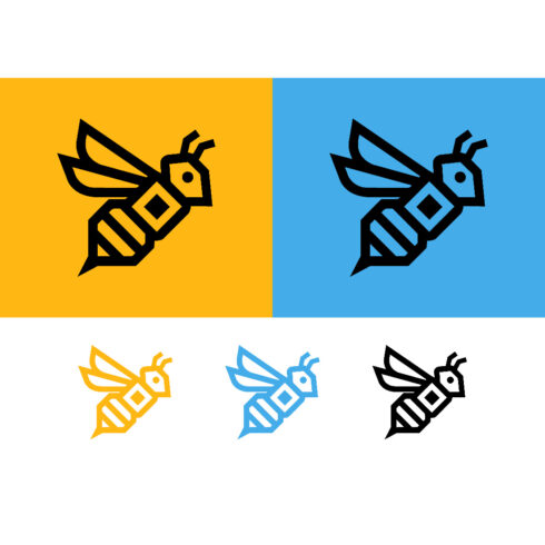 Bear head logo design on yellow background cover image.