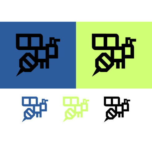 Abstract bee shape in modular design cover image.