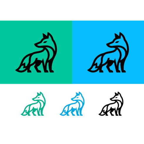 Sitting fox logo in blue and green cover image.