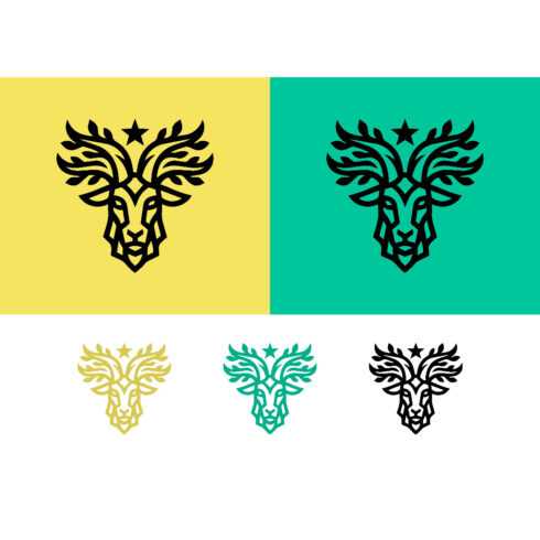 Deer logo design with antlers and star emblem cover image.