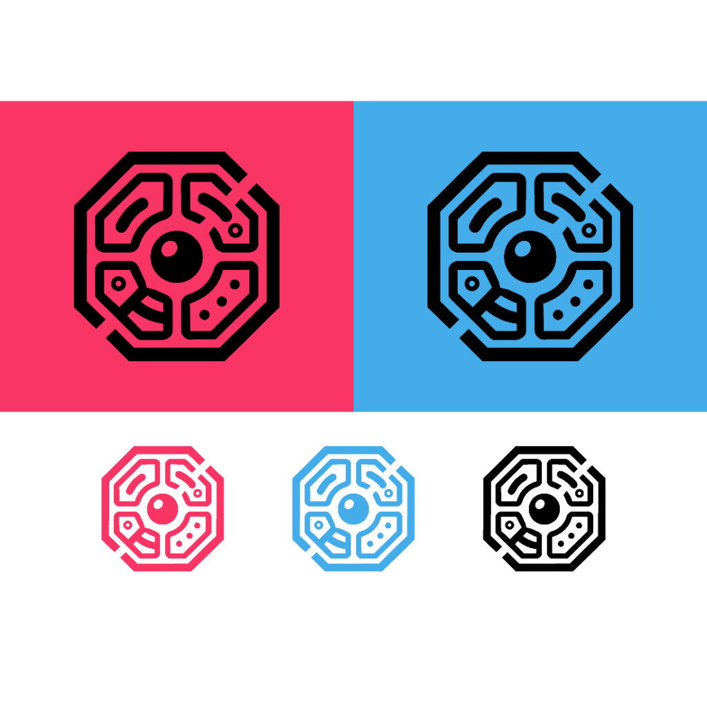 Octagon futuristic technology eye symbols – MasterBundles