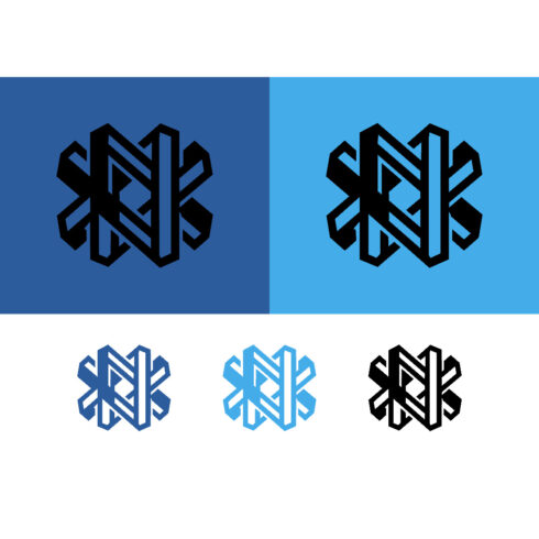 Abstract geometric interlocking shapes logo cover image.