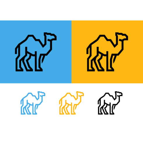 Camel outline blue and yellow logo cover image.