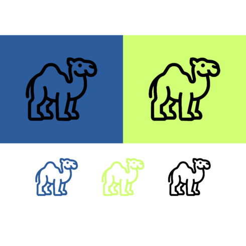Camel silhouette on blue green backgrounds graphic cover image.