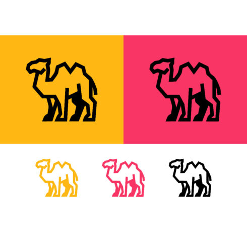 Camel graphic on yellow pink backgrounds icon cover image.