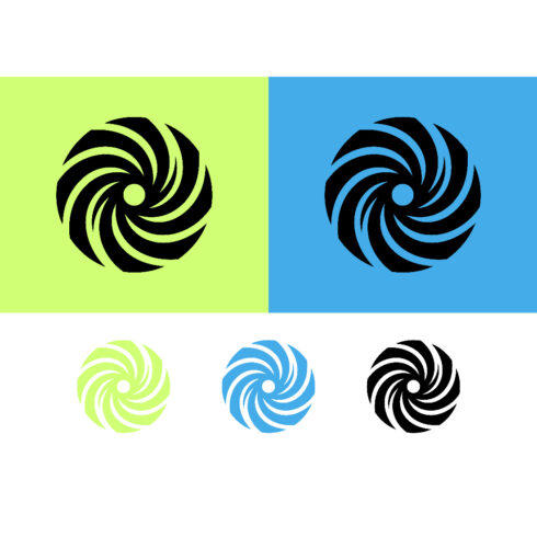 Swirl logo design concept on green backdrop cover image.