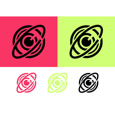 Orbit logo design concept on pink background cover image.