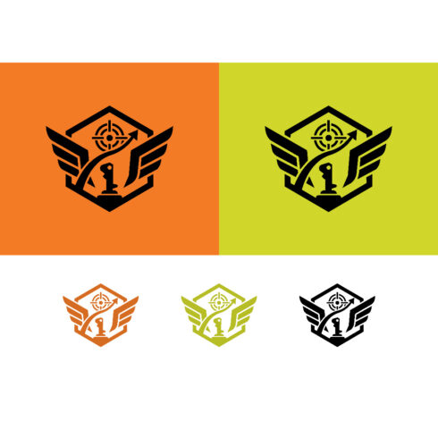 Flight joystick emblem badge for gaming cover image.
