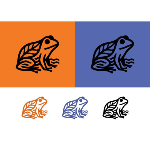 Stylized frog with leaf pattern and waves cover image.