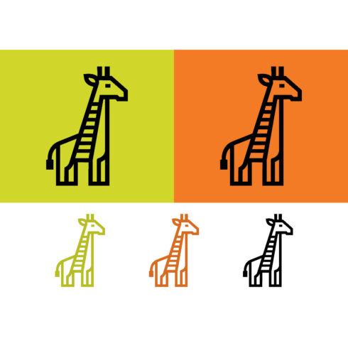 Giraffe with stripes and geometric shapes cover image.