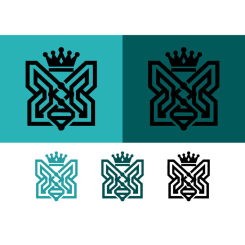 Abstract geometric fox head with crown logo cover image.