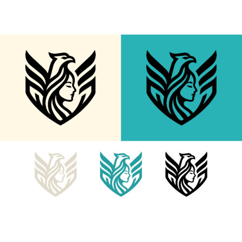 Eagle lady shield crest logo emblem cover image.