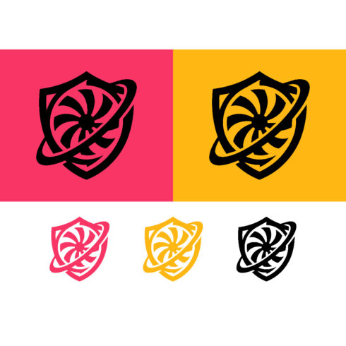 Gaming emblem shield fan and orbit logo cover image.