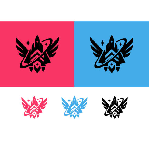 Rocket ship emblem wings and orbit logo cover image.