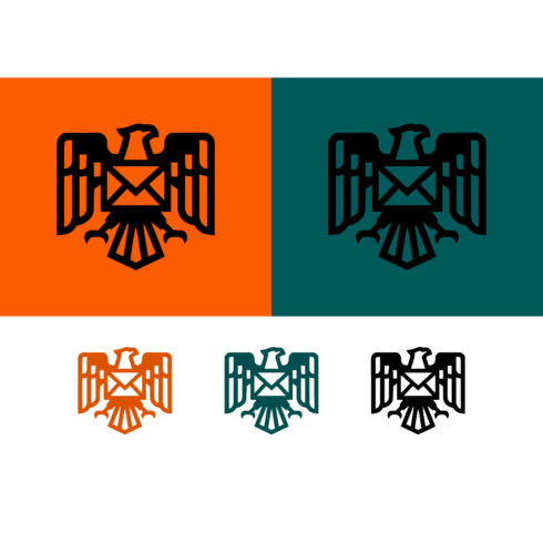 Eagle mail icon logo emblem cover image.