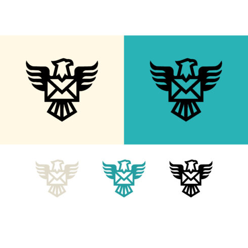 Eagle mail logo emblem on backgrounds cover image.
